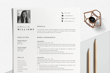 Modern Resume Template Word, a Resume Template by LucaTheme