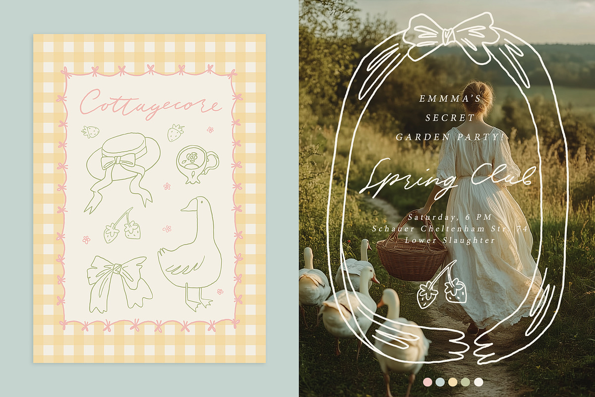 4 Seasons Cottagecore Cipart Bundle, a Seasonal Illustration by Cute Atelier (Photo 30 of 36)