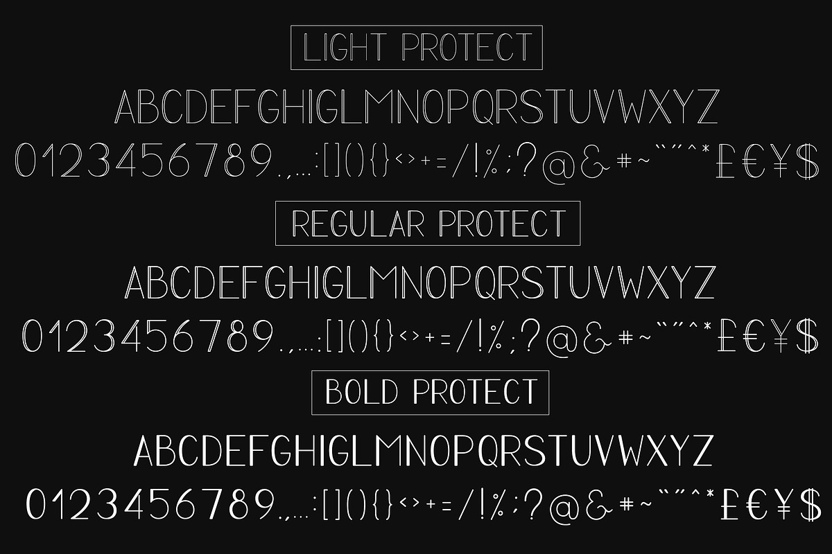 PROTECT Sans Serif Font Family preview 8