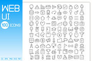 Web User Interface Icons Set, an Outline Icon by Designfour (Thumbnail 1 of 7)