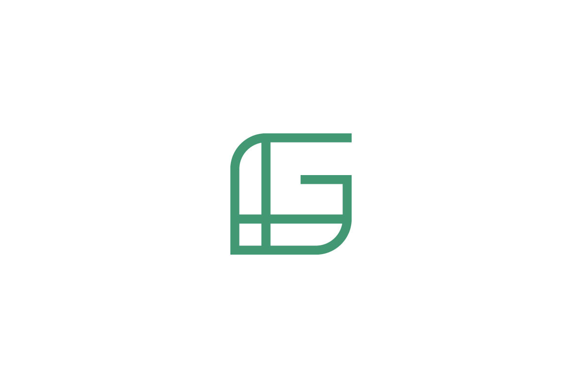 Modern LG Logo Minimal Green Branding preview 6