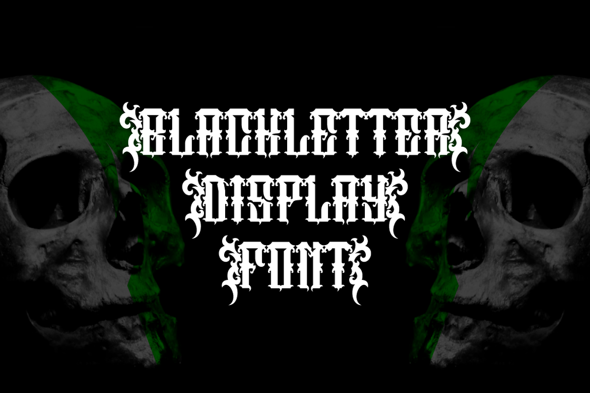 Underaz - Blackletter Font, a Blackletter Font by Iqsiart Studio (Photo 3 of 6)