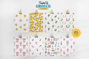 Watercolor Greece. Clipart set, an Object Illustration by VerAna (Thumbnail 10 of 13)