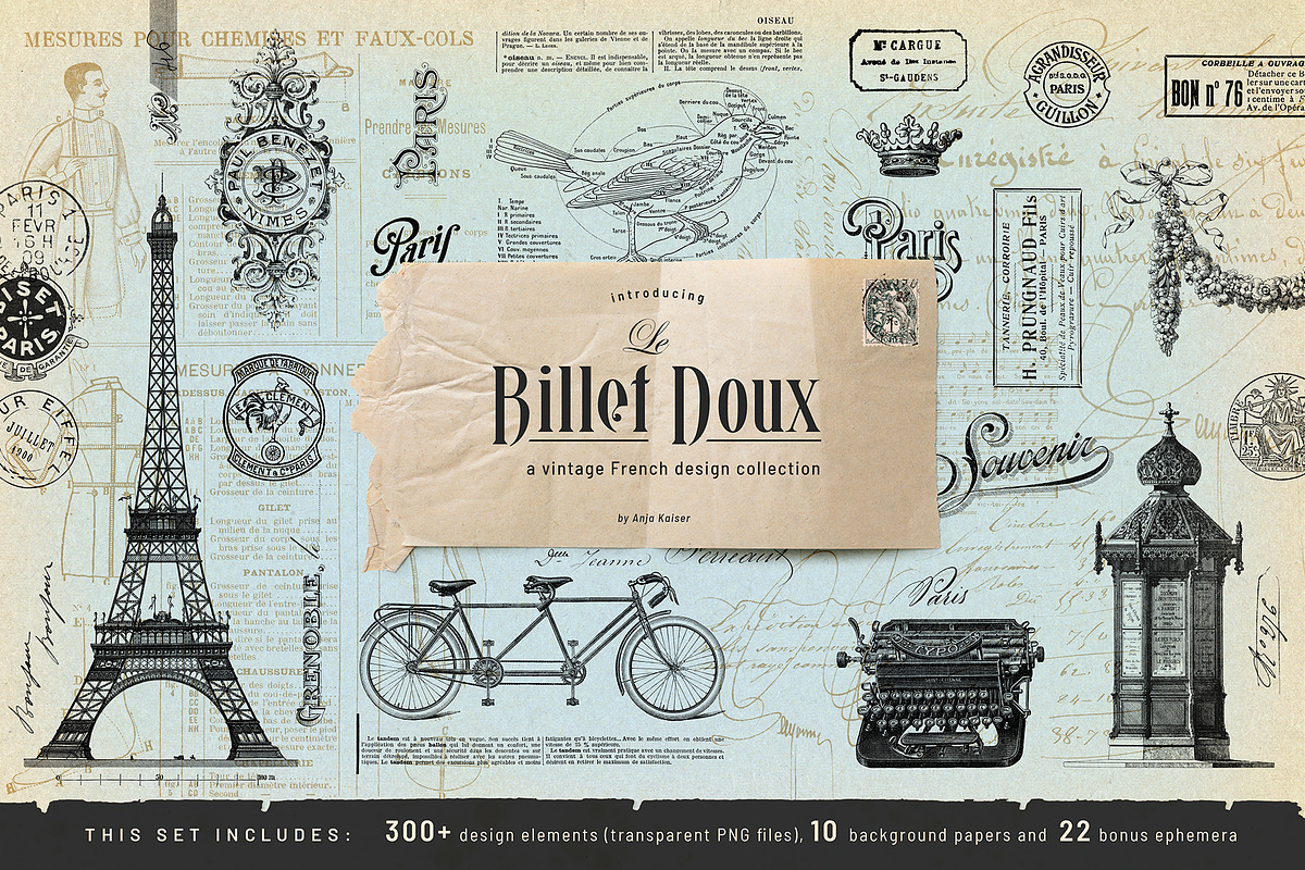 Le Billet Doux - French Collection, an Object Illustration by Anja Kaiser (Photo 1 of 19)