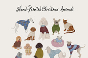 Watercolor Christmas Animals Whimsy, a Seasonal Illustration by Lana Elanor (Thumbnail 4 of 16)