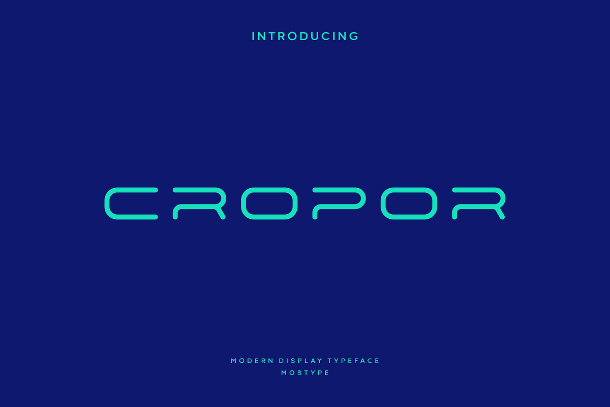 Cropor - Modern Display Typeface, a Font by Letterna (Photo 1 of 4)