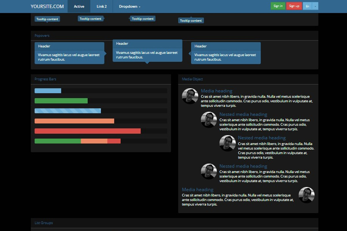 Bootstrap 3.0. theme black&blue skin, a Bootstrap Template by Bootstraptor (Photo 4 of 5)