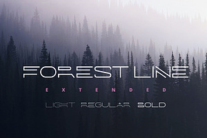 Forest Line Extended Linear Font