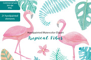 Tropical Watercolor Vibes, an Illustration by LittleAcornGraphics (Thumbnail 4 of 6)