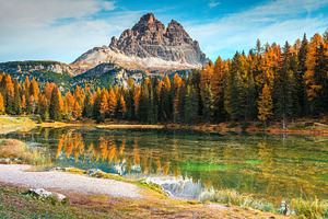 Stunning alpine lake with high peaks, a Nature Photo by Alpine Dreams