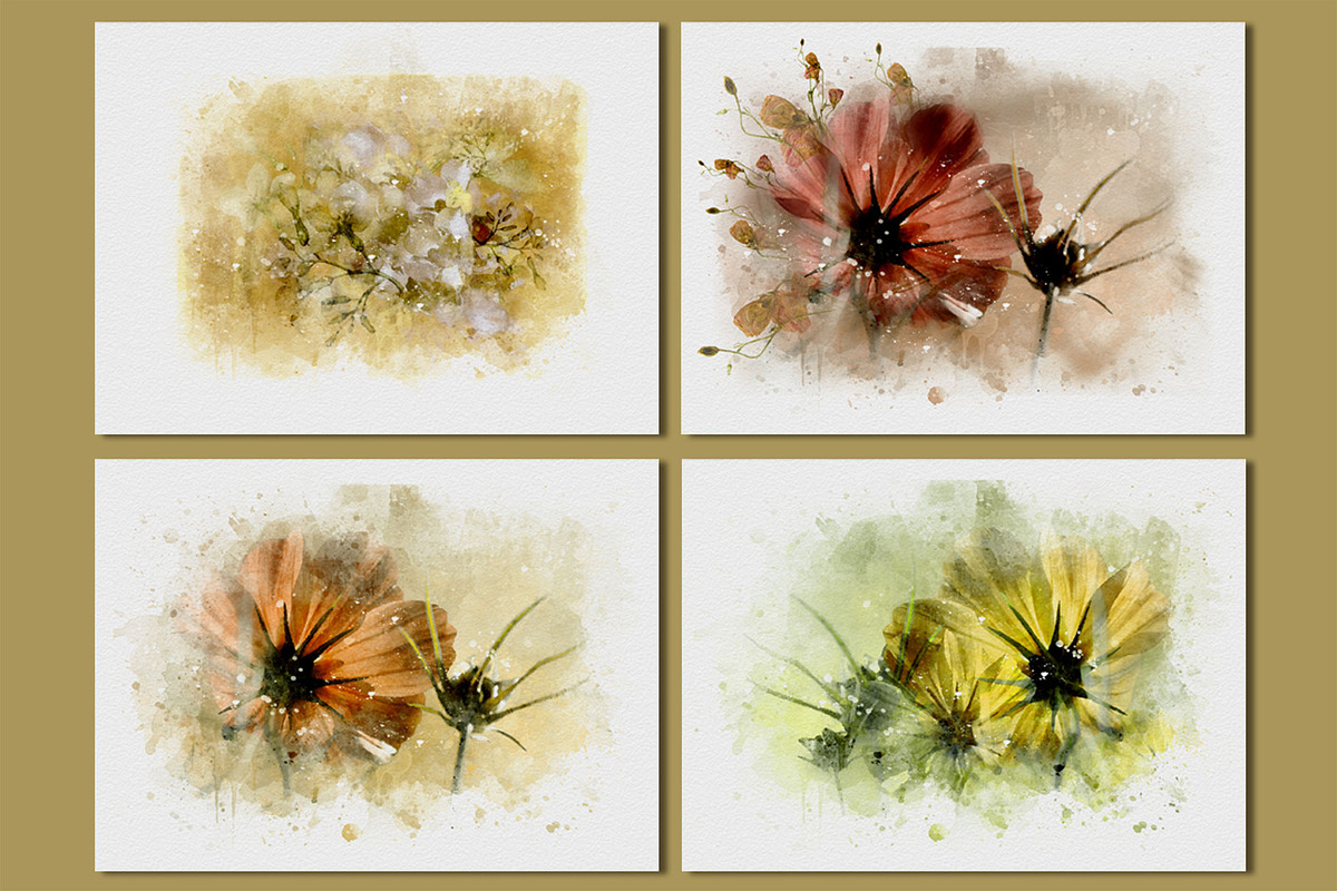 Poetic Watercolor Backgrounds, a Pattern Graphic by Suna Kosem (Photo 19 of 26)