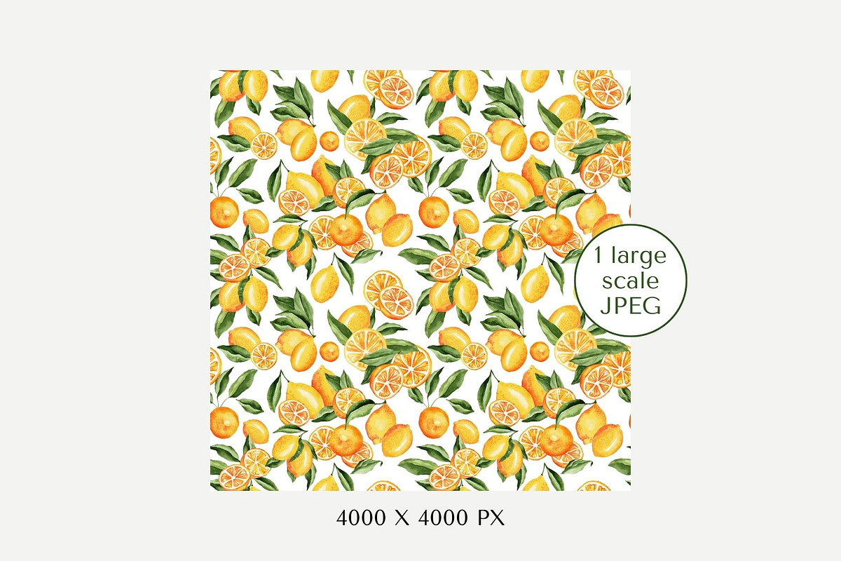 Premium Lemon Seamless Pattern, a Pattern Graphic by ilonitta