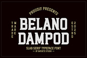 Belano Dampod - Slab Serif Font, a Slab Serif Font by Bayuktx (Thumbnail 1 of 10)