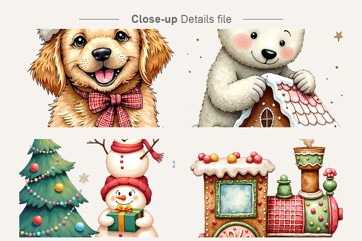 Festive Watercolor Clipart, an Illustration by Artnoy (Photo 4 of 8)
