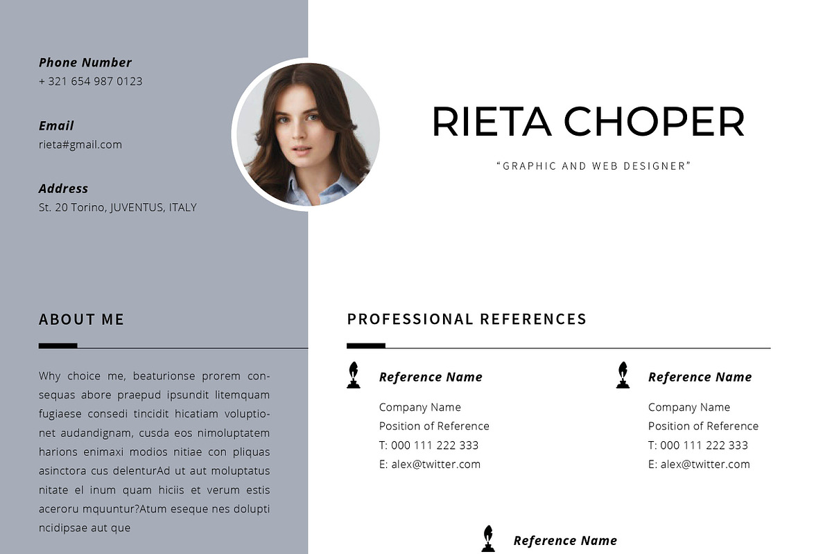 Resume Template / CV, a Resume Template by Peunayah (Photo 8 of 8)