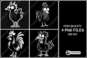 Cute Rooster Chicken Farmyard Animal, a Background Graphic by LaseredNinja (Thumbnail 1 of 7)