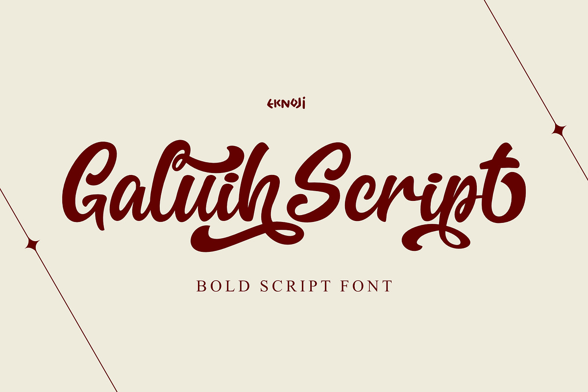 Galiuh Script, a Script Font by eknojistudio (Photo 1 of 6)