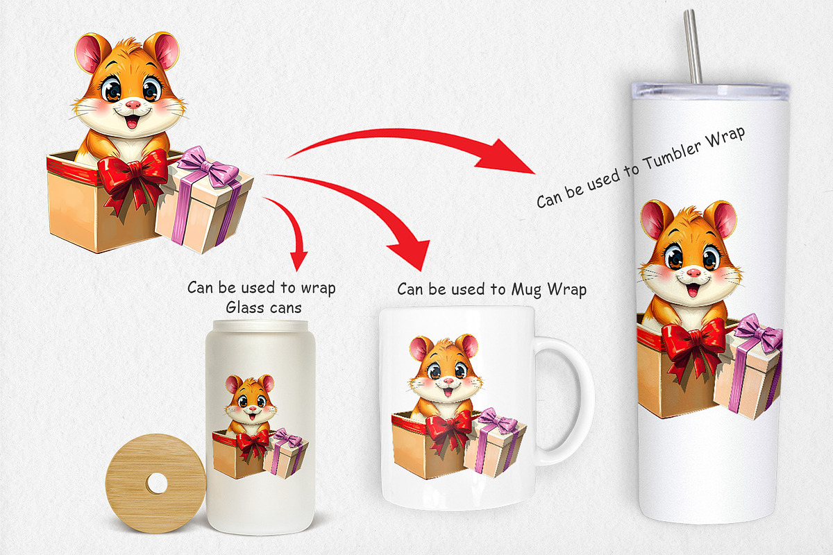 Hamster Clipart Gift, a Graphic by Artnoy (Photo 4 of 5)