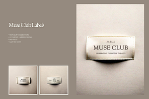 MUSE CLUB II Woven Garment Label