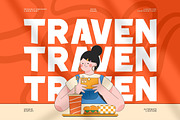 Traven || Modern Playful Display Fon, a Sans Serif Font by Ermedia Studio (Thumbnail 1 of 10)
