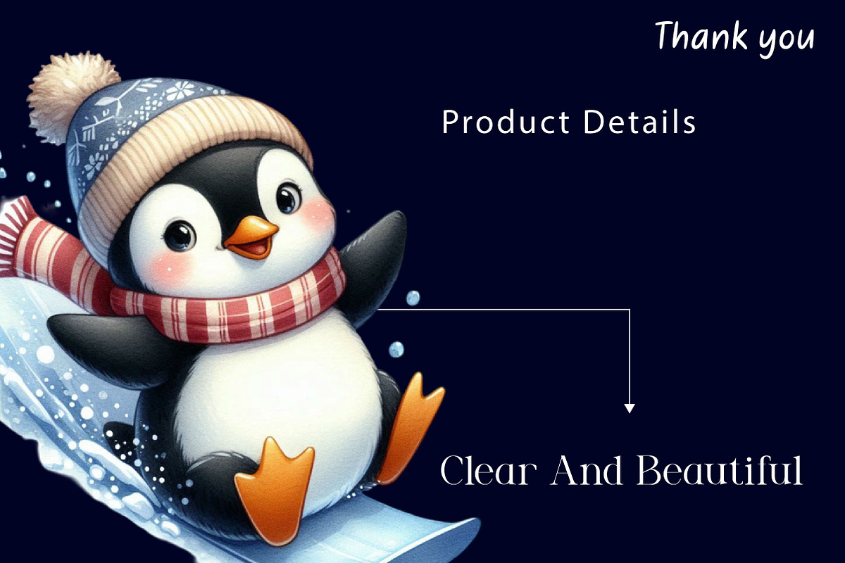 Watercolor Ice Penguin Clipart PNG, a Work Illustration by Dream Creation (Photo 6 of 6)