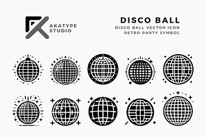 Retro Disco Ball Icon, a Solid Icon by Akatype Studio