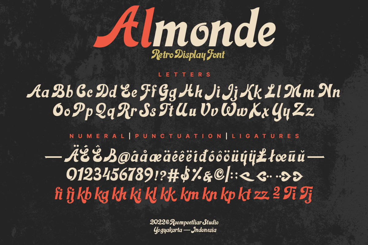 Almonde Retro Font, a Sans Serif Font by RMPL.std (Photo 6 of 6)