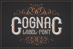 Cognac. Font For Label