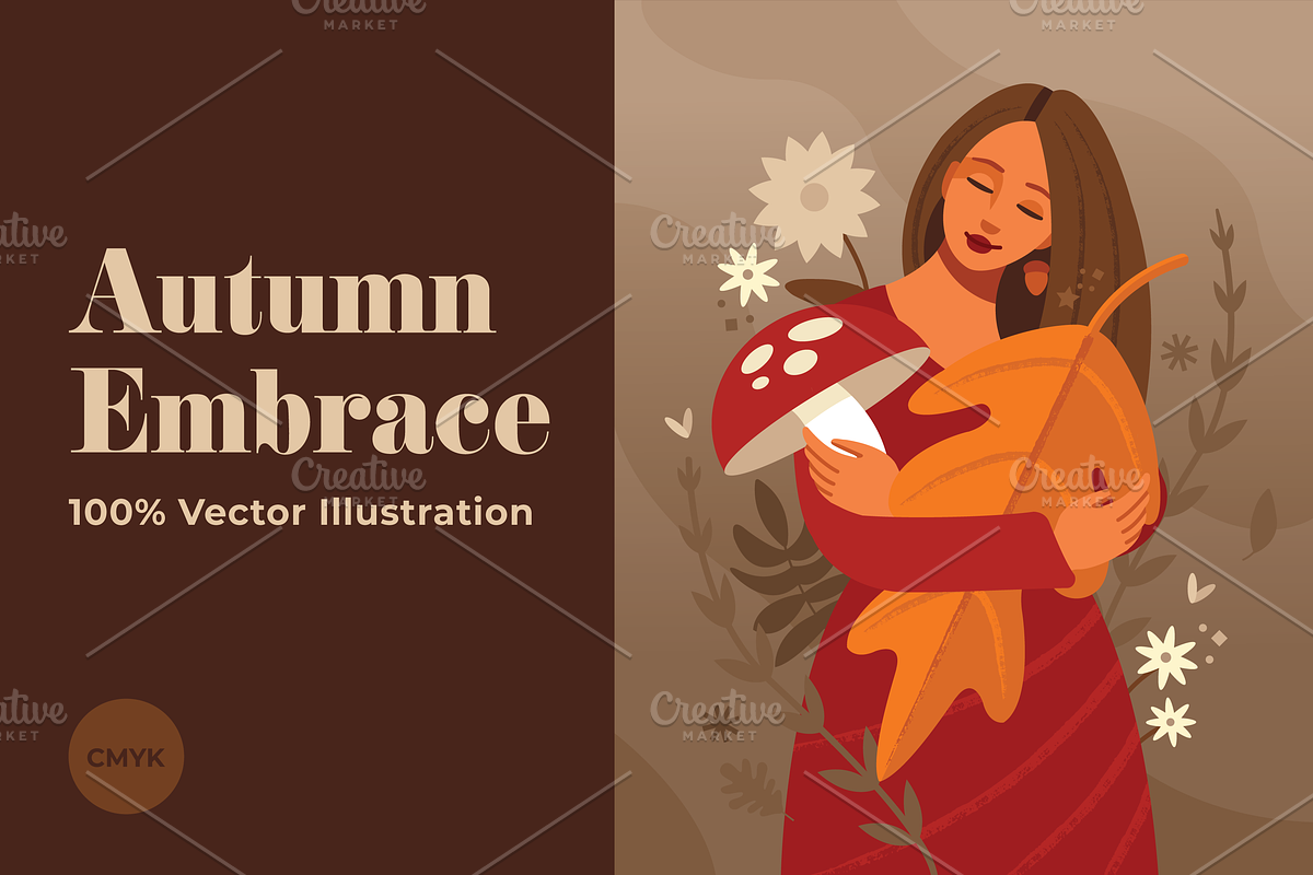 Autumn Embrace Illustration, a Person Illustration by @JennyPaintsWithPixels