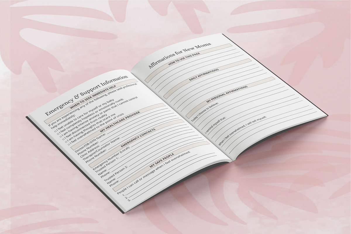 New Mom Healing & Self-Care Journal, a Design Template by Book2bees (Photo 3 of 4)