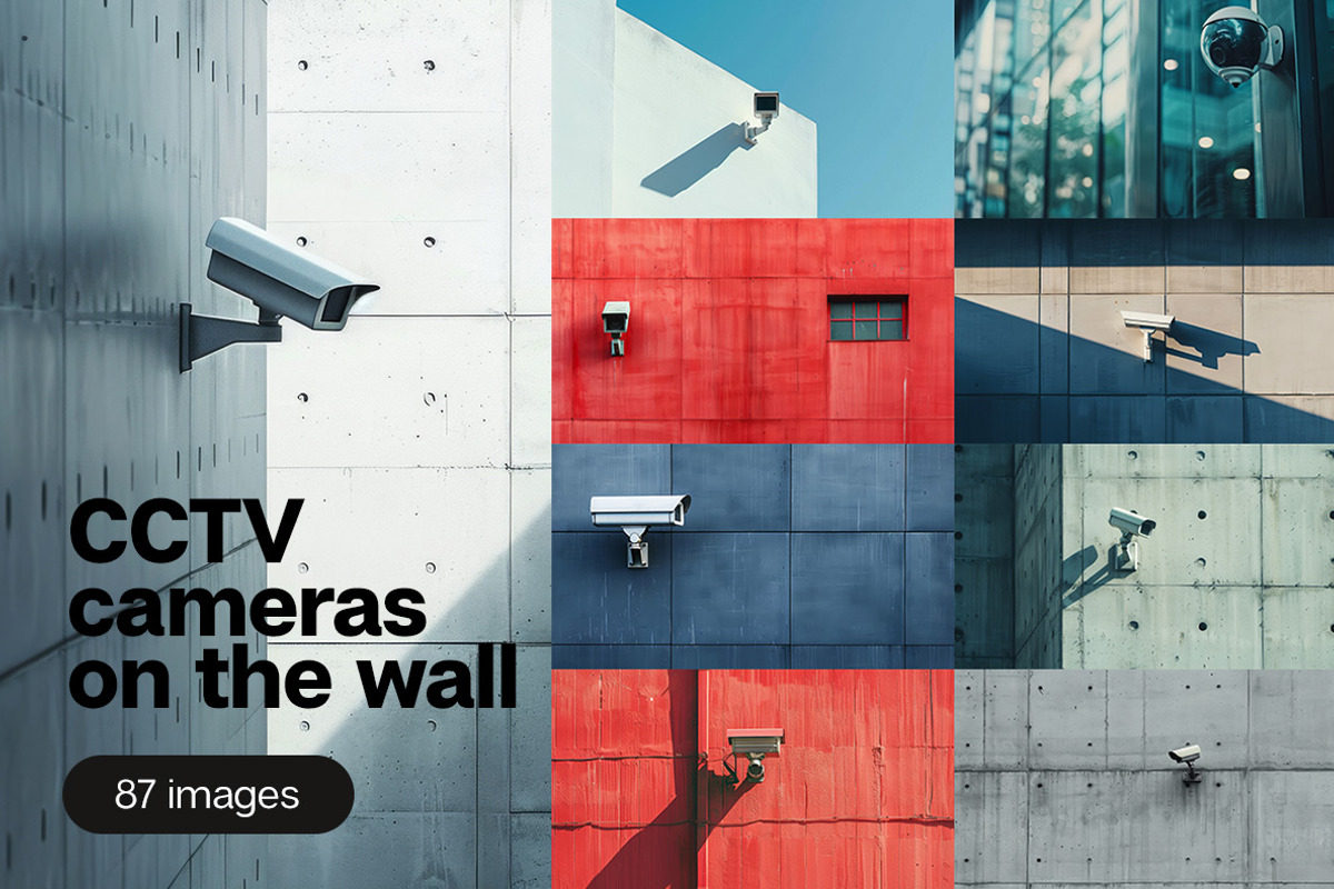 87 CCTV cameras, a Technology Photo by Handmadefont (Photo 1 of 12)
