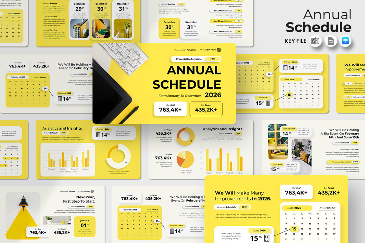 Annual Schedule - Keynote Template, a Presentation Template by QR Design Studio (Photo 1 of 3)