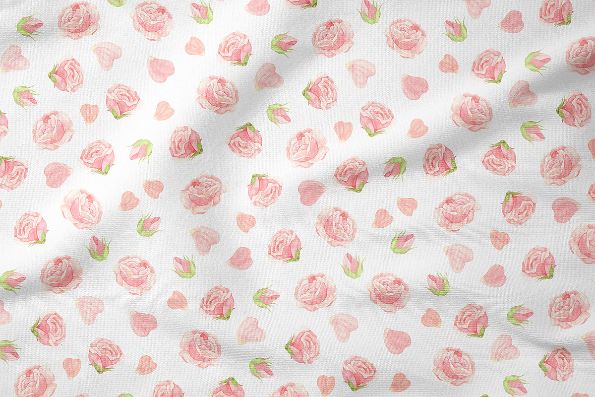 Watercolor pink and red roses, an Illustration by Valin Malin (Photo 8 of 16)