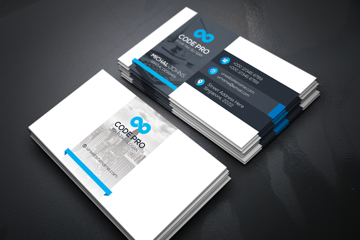 Business Cards 2 in 1, a Business Card Template by Genereux Art (Photo 3 of 8)
