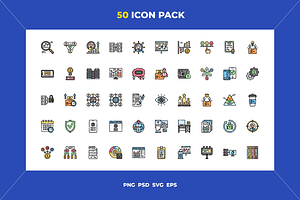 Business management icons, an Outline Icon by Wencory