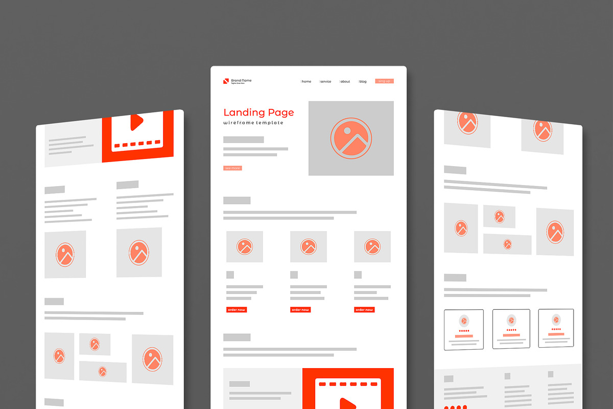 Prototyping Clean Wireframe Layout, a Wireframe Template by MightyDesign (Photo 1 of 9)