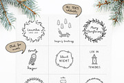 Snowy Christmas script & font logos, a Script Font by Tabita's shop (Thumbnail 3 of 11)