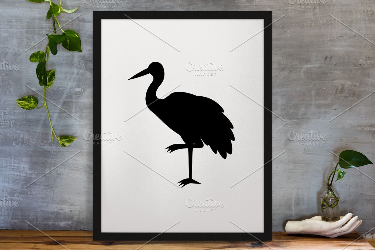 Crane Silhouette SVG, an Animal Illustration by newminddesign (Photo 3 of 3)