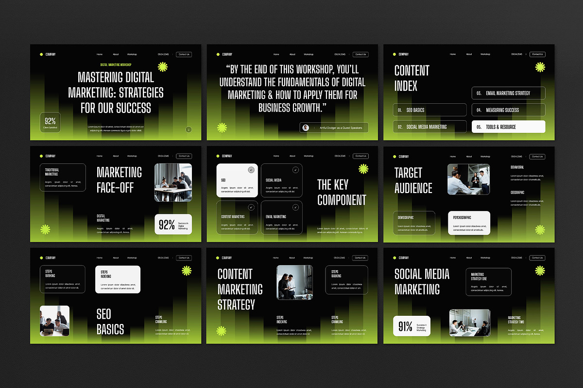 Black Digital Marketing Keynote, a Presentation Template by graphicook (Photo 2 of 4)