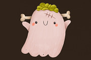 Cute Halloween Ghost Clipart Set, a Seasonal Illustration by the_myro (Thumbnail 4 of 9)