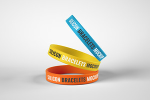 Silicone Bracelet Mockup Wristband