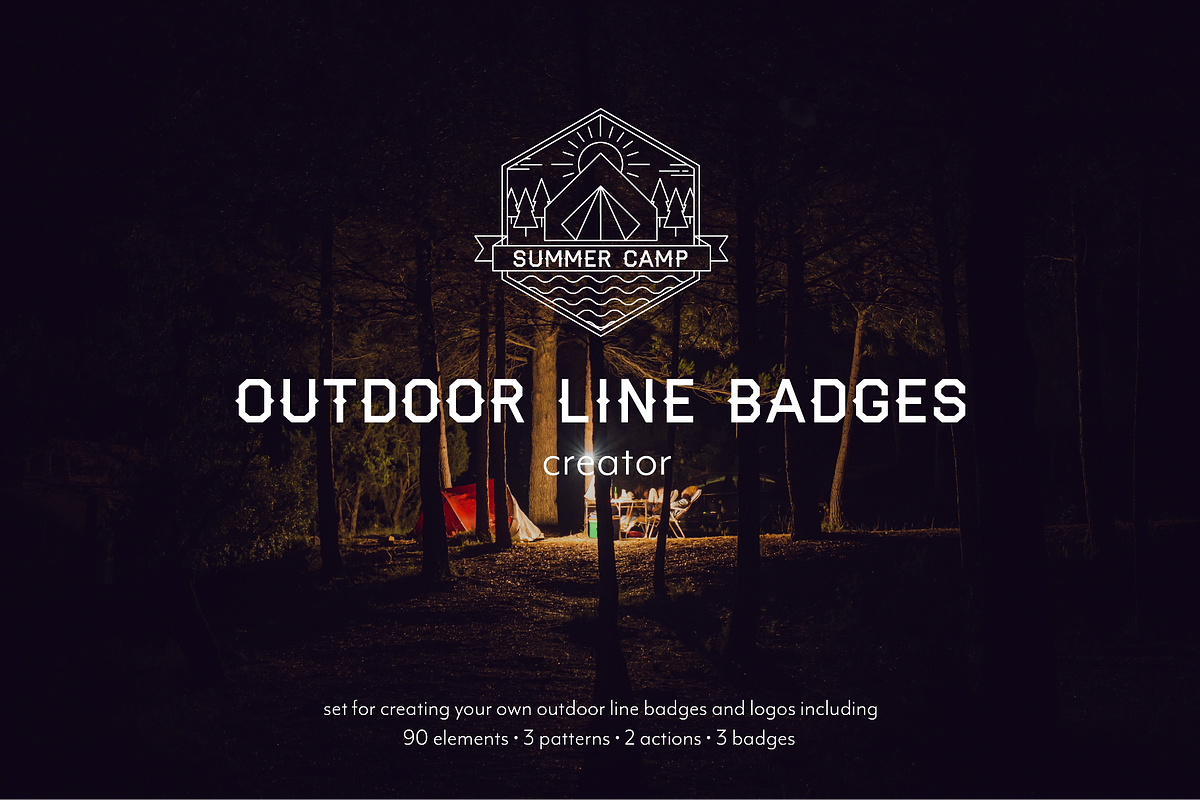Outdoor Line Badges Creator, an Action Add-On by so.called.masha (Photo 1 of 7)