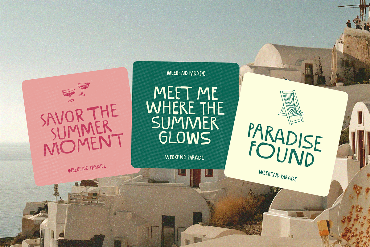 Weekend Parade – Quirky Font, a Handwritten Font by shineink.designlab (Photo 2 of 12)
