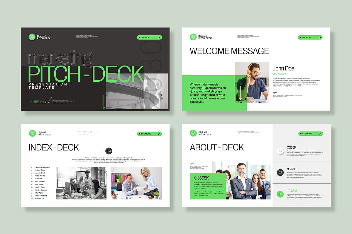 Marketing Pitch Deck Presentation, a Presentation Template by MightyDesign (Photo 2 of 8)