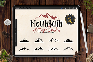 Mountain Stamp Brushes for Procreate