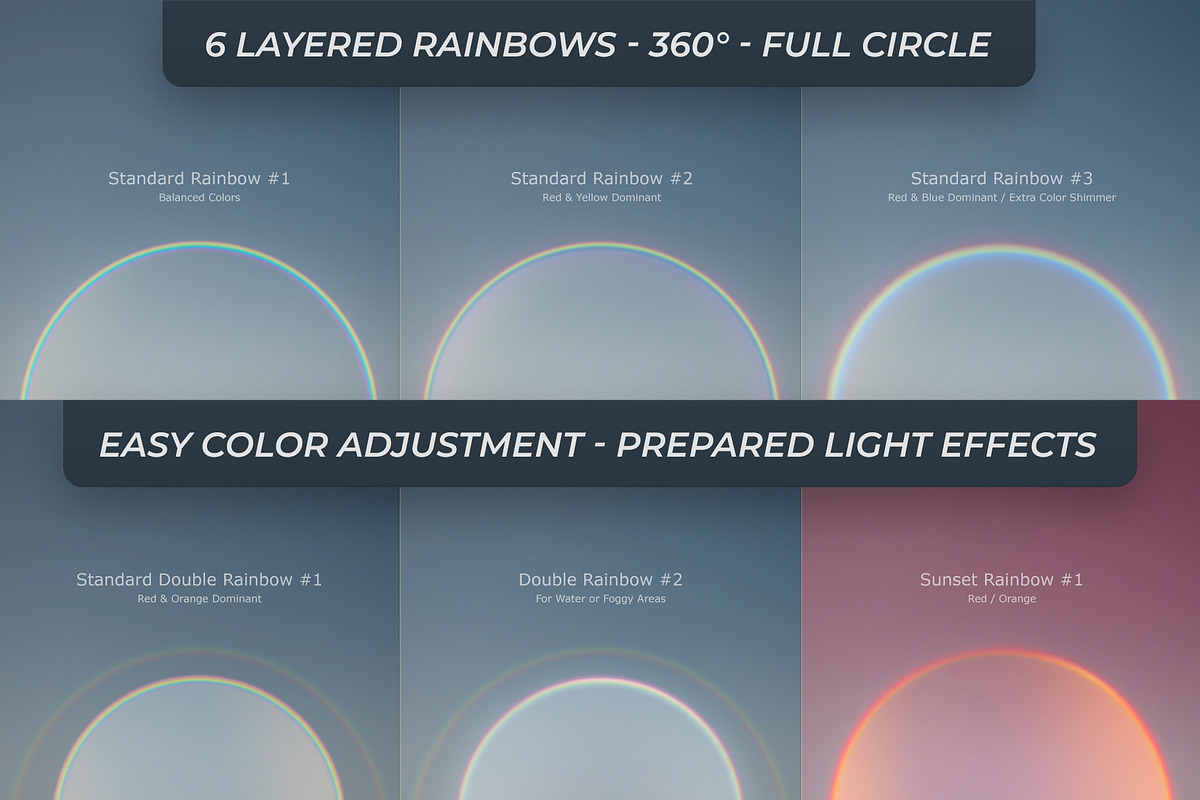 Rainbows for Photoshop, an Object Graphic by FEINGOLD (Photo 3 of 10)