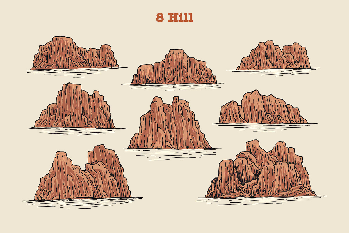 Western Desert Hand Drawn Elements, an Object Illustration by Artolabs (Photo 3 of 9)
