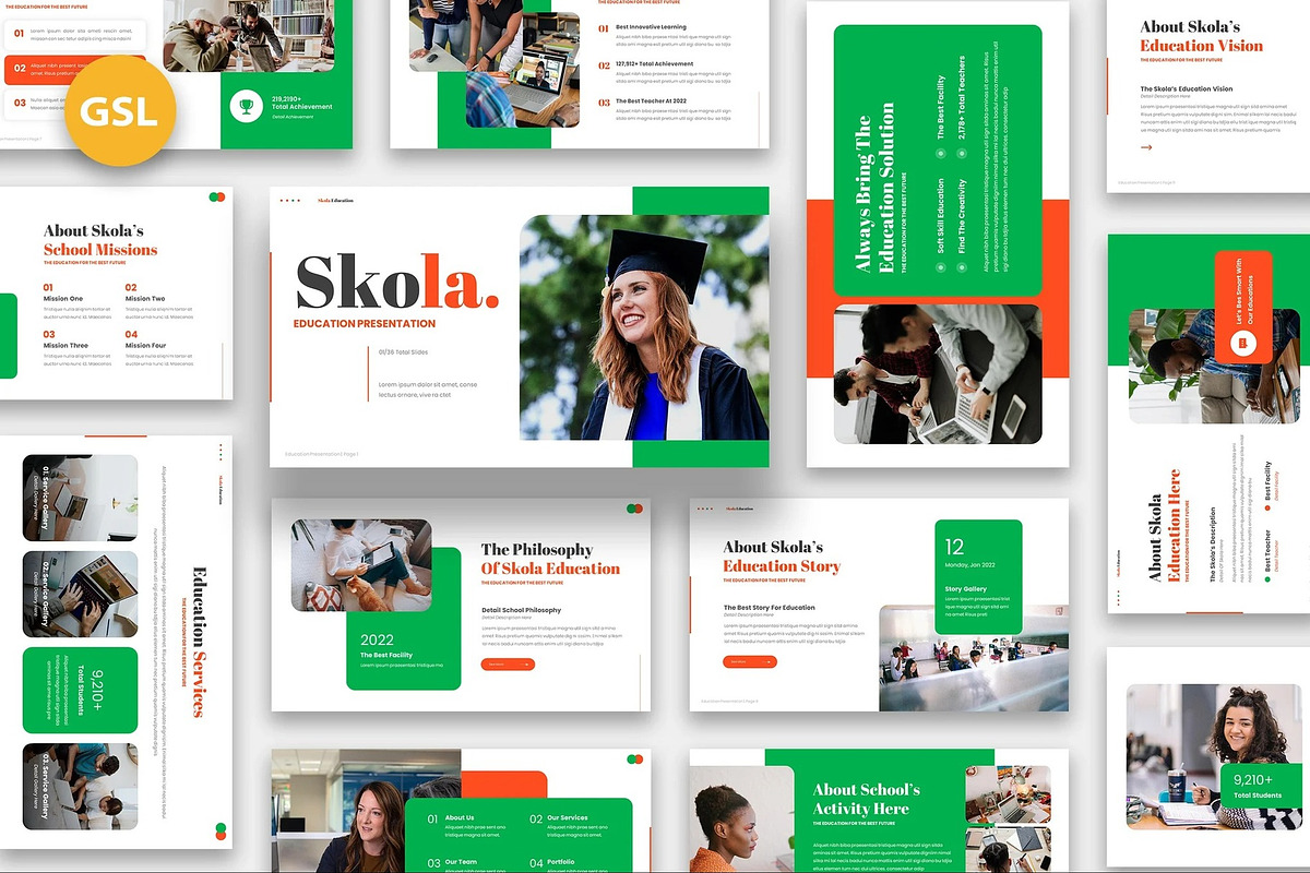 Skola - Education Google Slides, a Presentation Template by Fit-tee (Photo 1 of 6)