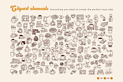 Retro Autumn Coffee Clipart Vector, a Seasonal Illustration by SunnJaneArt (Thumbnail 3 of 19)