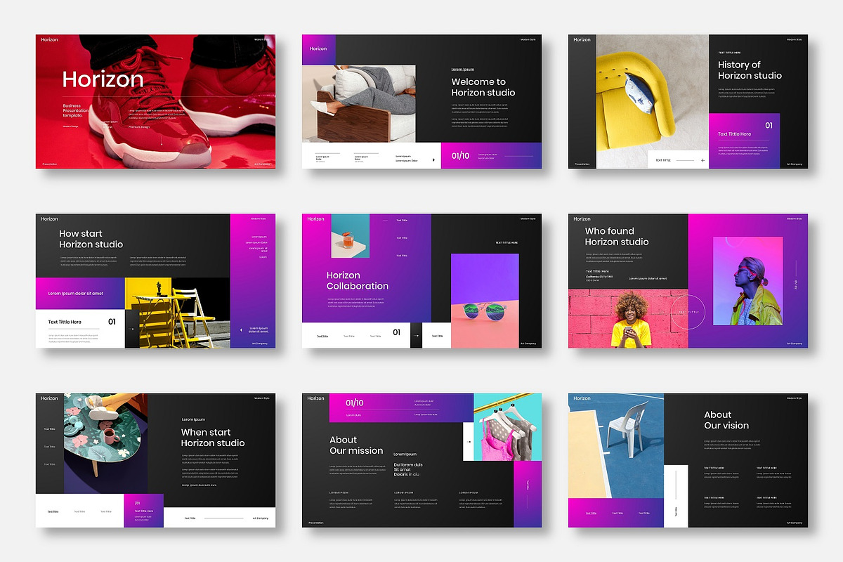 Horizon – Business PowerPoint, a Presentation Template by Dens Creative Studio (Photo 2 of 6)